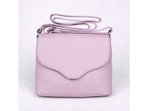 Malá fialovo-růžová kožená crossbody kabelka Vera Pelle no. 61