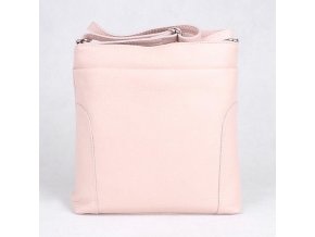 Středně velká kožená crossbody kabelka Patrizia Piu 417 světlerůžová