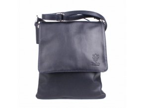 Kožená středně velká crossbody kabelka no. 88 tmavěmodrá