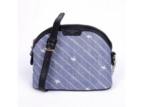 Malá pevná crossbody kabelka David Jones CH21050 džínově modrá