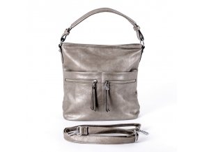 Středně velká kabelka na rameno i crossbody ROMINA & CO D191/22 tmavěstříbrná