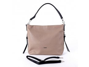 Středně velká kabelka na rameno i crossbody David Jones 6727-2A hnědo-šedá