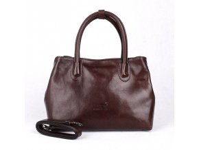 Luxusní střední dámská kabelka do ruky Marta Ponti no. 6093 tmavěhnědá