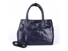 Luxusní střední dámská kabelka do ruky Marta Ponti no. 6093 tmavěmodrá