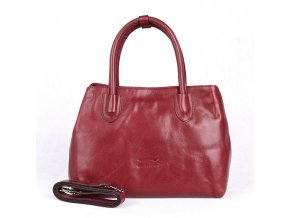 Luxusní střední dámská kabelka do ruky Marta Ponti no. 6093 tmavěčervená