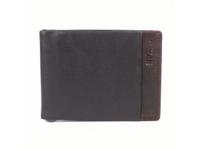 Kvalitní kožená peněženka - dolarovka Marta Ponti no. 313R tmavěhnědá