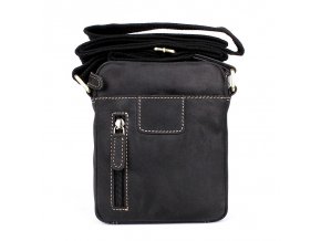 Malá pánská kožená crossbody taška HGL no. 621 černá