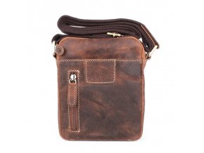 Malá pánská kožená crossbody taška HGL no. 621 hnědá