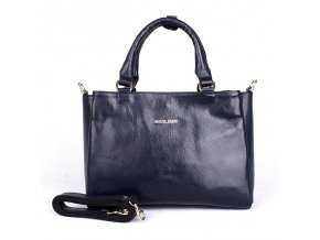 Luxusní tříoddílová dámská kabelka do ruky Marta Ponti no. 6204 tmavěmodrá