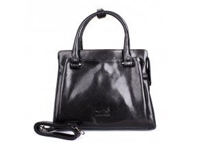 Luxusní dámská kabelka do ruky Marta Ponti no. 6056 černá