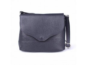 Malá tmavěmodrá kožená crossbody kabelka Vera Pelle no. 61