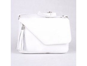 Malá kožená crossbody kabelka no. 151 bílá