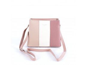 Tříoddílová crossbody kabelka David Jones 6939-1 světlerůžová