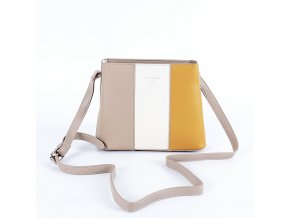 Tříoddílová crossbody kabelka David Jones 6939-1 světlehnědá