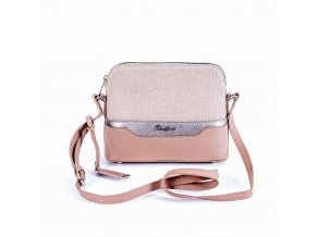 Malá pevná crossbody kabelka David Jones 6751-1 starorůžová