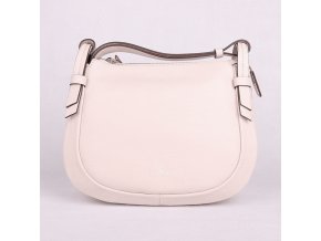 Malá/střední luxusní  kožená crossbody kabelka Gianni Conti no. 903 krémová