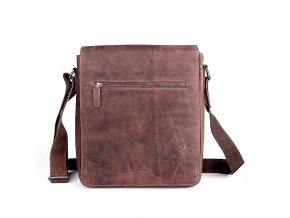 Velká pánská kožená crossbody taška GreenWood no. 584 hnědá