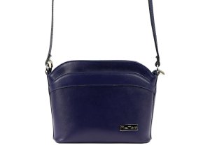 Malá kožená crossbody kabelka Mia More no. 009 tmavěmodrá