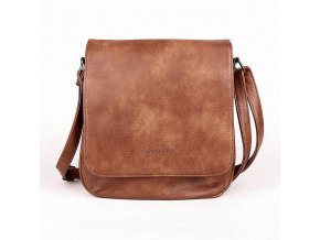 Malá crossbody kabelka ROMINA & CO F21 hnědá s klopou