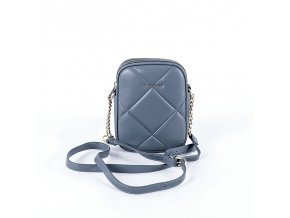 Malá dvouoddílová crossbody kabelka David Jones 7020 šedo-modrá