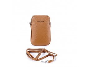 Malá crossbody kabelka na mobil a doklady David Jones 6937 hnědá