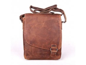 Střední/velká pánská kožená crossbody taška GreenWood no. 836 světlehnědá