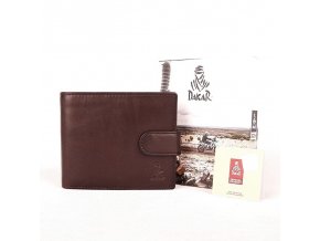 Kvalitní hladká kožená peněženka DAKAR no. 1005 tmavěhnědá