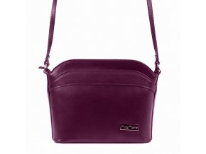 Malá kožená crossbody kabelka Mia More no. 009 vínová