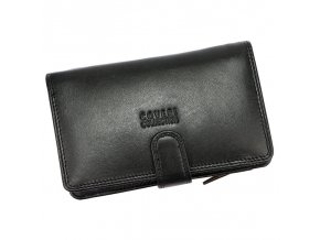 Dvouoddílová kožená peněženka Coveri no. 40 černá