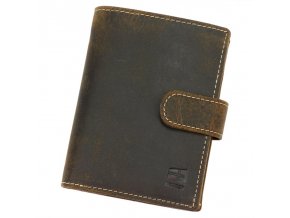 Pevná kožená peněženka v loveckém stylu Nordee na výšku