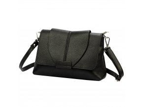 Malá černá kožená crossbody kabelka Luka no. 005