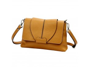 Malá hnědá kožená crossbody kabelka Luka no. 005