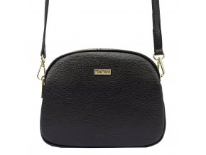 Tříoddílová kožená crossbody kabelka MiaMori no. 064 černá