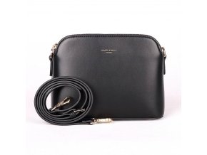 Malá pevná tříoddílová crossbody kabelka David Jones CM6938 černá