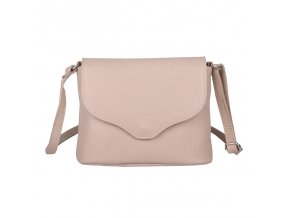 Malá matně starorůžová kožená crossbody kabelka Vera Pelle no. 61