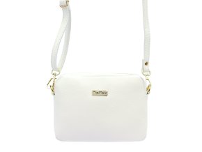 Malá kožená crossbody kabelka MiaMore no. 59 bílá