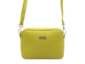 Malá kožená crossbody kabelka MiaMore no. 59 pistáciová