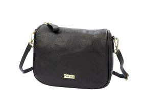 Malá kožená crossbody kabelka MiaMore no. 003 černá