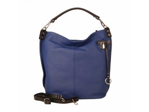 Značková kožená kabelka na rameno i crossbody Gianni Conti 706 modrá