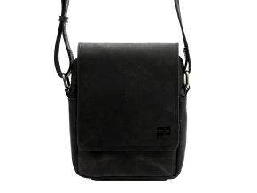 Středně velká pánská kožená crossbody taška Nordee no. 1402 černá
