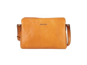 Luxusní dámská kožená crossbody kabelka Marta Ponti no. 205 hořčicová