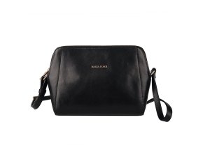 Dvouoddílová luxusní dámská kožená crossbody kabelka Marta Ponti A19 černá