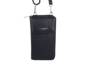 Malá crossbody kabelka (pouzdro na mobil a peněženka) Flora 60 černá