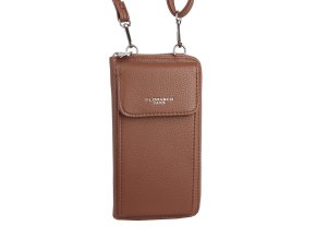 Malá crossbody kabelka (pouzdro na mobil a peněženka) Flora 60 hnědá