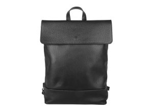 Střední/velký kožený batoh Borse in Pelle 235 o obsahu cca. 6 l černý na formát A4