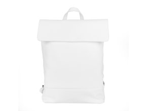 Střední/velký kožený batoh Borse in Pelle 235 o obsahu cca. 6 l bílý na formát A4