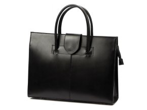 Kožená dámská business taška do ruky Camilla no. 778 černá na formát A4