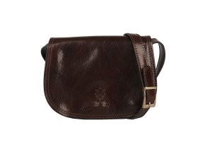 Malá kožená crossbody kabelka no. 46 tmavěhnědá (NEW)