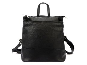 Kožený batoh či crossbody Luka no. 032V2, obsah cca. 7 l, černý, na formát A4