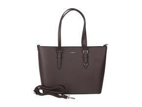 Velká pevná kabelka na rameno FLORA&CO F9126 tmavěhnědá